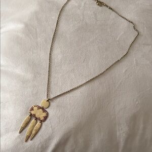 Lucky Brand Gold and Red Tribal Necklace